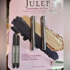 JULEP Crème-to-Powder 101 Eyeshadow DUO Stick Champagne Shimmer/midnight Blue